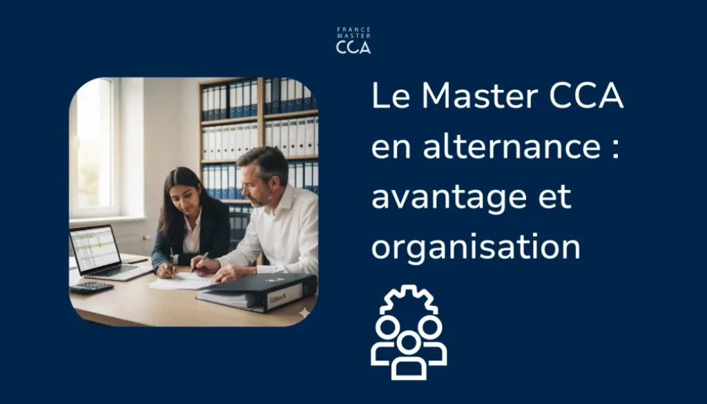 Étudiant en alternance Master CCA travaillant sur un dossier de clôture en cabinet d’expertise comptable