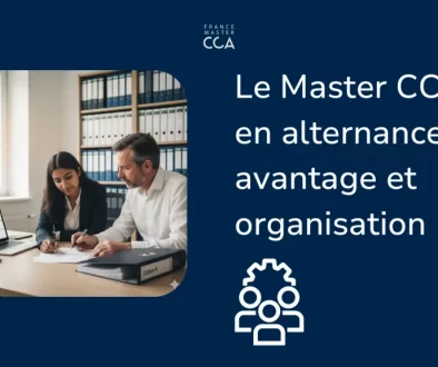 Étudiant en alternance Master CCA travaillant sur un dossier de clôture en cabinet d’expertise comptable